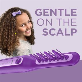 img 2 attached to Remington DT7432 Electric Detangling Brush - Wet or Dry Tame The Mane with Brush Cover, Suitable for Adults & Kids, Batteries Included - Purple, 1 Count