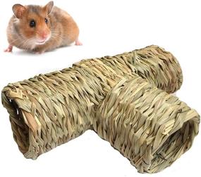 img 4 attached to 🏞️ Nature's Hideaway Grass Tunnel Toy: Ideal Lightweight Home for Rats, Hamsters, Ferrets, Guinea Pigs, Chinchillas, Hedgehogs, Budgies