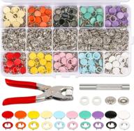 k kwokker 804pcs snap fasteners kit 9.5mm with 10 colors, grommets leather rivets buttons metal press studs prong rings - ideal for children's bodysuit, romper, clothing, bib, crafting, sewing. environmentally friendly. logo