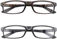 👓 hykaada nearsighted distance glasses for women and men, 2 pairs with spring hinges for myopia shortsightedness logo