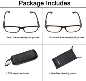 img 1 attached to 👓 HYKaada Nearsighted Distance Glasses for Women and Men, 2 Pairs with Spring Hinges for Myopia Shortsightedness