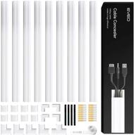 🔌 enhance your space with the 150" cable concealer on cord cover wall for effortless wire management: paintable, complete with connectors & adhesive strips - perfect cable hiders for tv on wall! logo