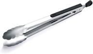 🔥 stylish and sturdy 12 inch stainless steel barbecue tongs - ideal for grilling and cooking meat, with locking mechanism логотип