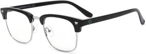 img 4 attached to 👓 Cyxus Blue Light Blocking Computer Glasses - Black Browline Frame, Co-Branded with Cyxus & Geography