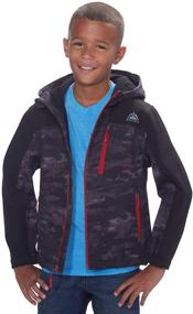 img 1 attached to Black Dot Camo Snozu Boys Softshell Jacket