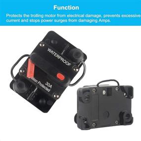 img 3 attached to ⚡️ WOHHOM 30 Amp Manual Reset Circuit Breaker for Car Audio, Marine, RV, Boat - Waterproof Surface Mount, 12V-36V DC, Truck Trolling Motors - 30-300A Resettable Fuse