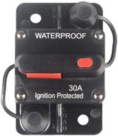 ⚡️ wohhom 30 amp manual reset circuit breaker for car audio, marine, rv, boat - waterproof surface mount, 12v-36v dc, truck trolling motors - 30-300a resettable fuse logo