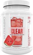 clear whey protein isolate by nutrabio - pure whey isolate for men and women, delicious fruit flavors – non-gmo, zero lactose – watermelon breeze, 20 servings logo