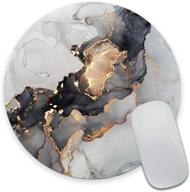 🖤 stylish black white gold marble mouse pad: non-slip, waterproof, small size logo