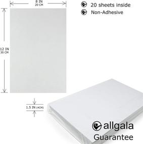 img 2 attached to 📄 Allgala 20-Pack EVA Foam Paper Sheets, 8x12 Inch, White - CF85302