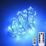 🎄 areskey blue christmas lights, 33ft 100 led fairy lights, blue rope string lights for indoor outdoor, bedroom, garden, usb powered with 8 modes remote control, waterproof starry lights decoration логотип