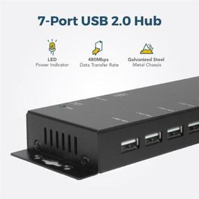 img 3 attached to Усилите подключение с Coolgear Metal 7-Port USB 2.0 Powered Hub для ПК-МАК.