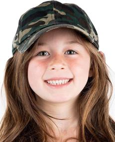 img 4 attached to 🧢 Funky Junque Girls Baseball Hat: Stylish and Trendy Headwear for Young Divas!