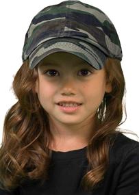 img 1 attached to 🧢 Funky Junque Girls Baseball Hat: Stylish and Trendy Headwear for Young Divas!