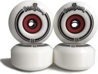 🛹 premium 52mm skateboard wheels - set of 4, white 2.1 inch professional grade wheels with 100a hardness logo