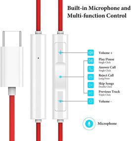 img 1 attached to 🎧 APETOO USB C Headphones: High-Quality Earphones for Galaxy S21 Ultra, Samsung S20 FE, Note 20 Ultra, Pixel, OnePlus & More