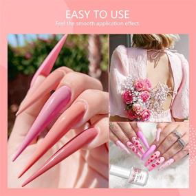 img 2 attached to 💅 Saviland Gel Nail Polish Set - 6PCS Pink Nude Gel Polish Set 7.5ML: Soak Off LED Gel Nail Kit for DIY Manicure at Home, Perfect Women's Gift