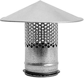 img 1 attached to 8'' Round Roof Rain Cap HVAC Vent – Galvanized Steel, All-Weather Roof Top Vent with Rubber Gasket for Perfect Insulation and Cover