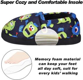 img 2 attached to CCVON Slippers Memory Non Slip Indoor Boys' Shoes