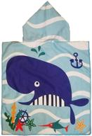 🦈 полотенце-плед cozumo для малышей с капюшоном для пляжа и ванны - мягкое полотенце для пляжа с изображением акулы, пончо-плед для плавания в бассейне для мальчиков, подарок для детей от 1 до 7 лет, халат для ванны (акула-2): идеальное полотенце с капюшоном для любящих акул детей! логотип