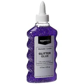 img 3 attached to 🎨 Amazon Basics Assorted Colors Liquid Washable Glitter Glue, 6 oz. Each, 4-Count - Purple, Pink, Red, Blue