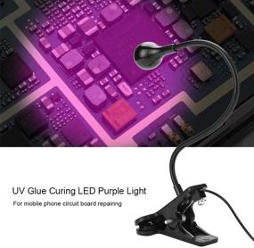 img 3 attached to 💡 Eboxer Mobile PCB Repair Tool - LED UV Glue Curing Lamp Light, USB Powered with Clip &amp; Switch, Ultraviolet Light, 3W