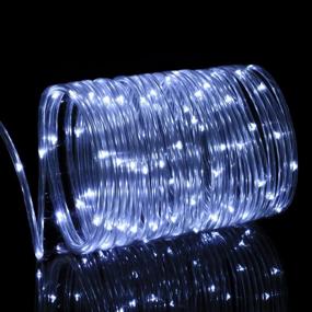 img 3 attached to 🌱 41 Feet Oak Leaf Outdoor Solar String Lights - 100LED Waterproof Copper Wire Tube Lights with Solar Panel for Home Garden Patio Parties, Indoor/Outdoor Lighting
