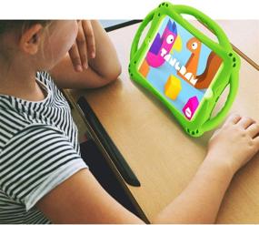 img 3 attached to 📱 TopEsct iPad Mini Kids Case - Silicone Childproof Cover for All Generations, with Built-in Handle Stand, Strap Included (Green)