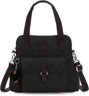 kipling pahneiro handbag black tonal women's handbags & wallets logo