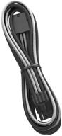 расширитель cablemod pro modflex обмотан сверхгибким рукавом 8-pin pci-e (черный + серебряный) логотип