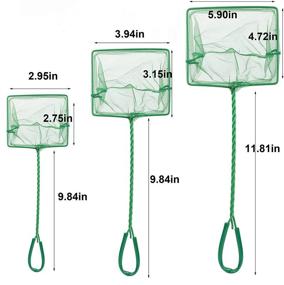 img 2 attached to Fine Mesh Green Aquarium Fish Net with Plastic Handle - Ideal for Catching Small Fish, Shrimp, Aquatic Plants in Fish Tanks and Bowls - DAGUANZHI