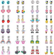 👂 hypoallergenic clip-on earrings: bevan's adorable animal-themed dangle earrings for girls logo