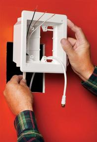 img 1 attached to 🔳 Arlington Industries DVFR3W-1 Triple Gang Wall Plate in White