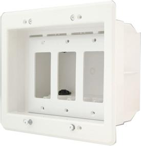 img 4 attached to 🔳 Arlington Industries DVFR3W-1 Triple Gang Wall Plate in White