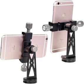 img 4 attached to CP-5 Universal Metal Smart Phone Tripod Mount with ARCA-Style Release Plate for iPhone Xs/Xs Max/X/8/7 Plus Samsung - Cell Phone Tripod Adapter
