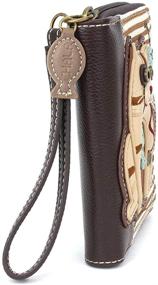 img 3 attached to 🌻 CHALA Sunflower Brown Zip Around Wallet: Stylish Women's Handbag & Wallet Combo