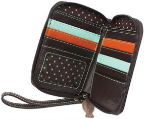 img 1 attached to 🌻 CHALA Sunflower Brown Zip Around Wallet: Stylish Women's Handbag & Wallet Combo