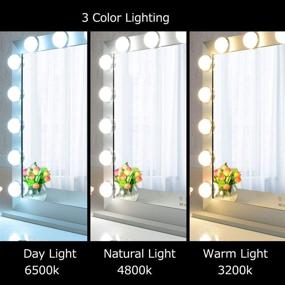 img 2 attached to 🪞 BEAUTME Hollywood Mirror with Lights: Wall Mounted Vanity Mirror with 15 Dimmer Bulbs and 10x Magnification (27.5/21.73" Silver)