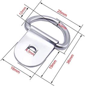 img 2 attached to 🔒 ExcelFu 30 Pack Small Steel D-Ring Tie Downs: Ideal Anchor Lashing Rings for Securely Fastening Loads on Case Truck Cargo Trailers, RVs, and Boats