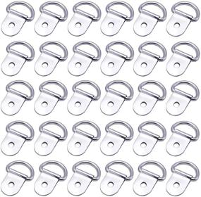 img 4 attached to 🔒 ExcelFu 30 Pack Small Steel D-Ring Tie Downs: Ideal Anchor Lashing Rings for Securely Fastening Loads on Case Truck Cargo Trailers, RVs, and Boats