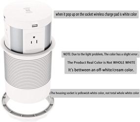 img 3 attached to 🔌 Удобная автоматическая выдвижная розетка с беспроводной зарядкой и USB-зарядной станцией - идеальна для офиса, конференций, кухни + бонусные порты.