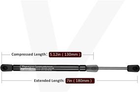 img 2 attached to 🔧 Set of 2 Gas Strut Lid Supports - 7-inch, 80N/18lbs - Ideal for Cabinet Doors, Toy Boxes, and More