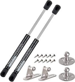 img 4 attached to 🔧 Set of 2 Gas Strut Lid Supports - 7-inch, 80N/18lbs - Ideal for Cabinet Doors, Toy Boxes, and More