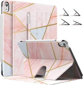 img 4 attached to MoKo Case Fit IPad Air 4Th Generation 2020 - New IPad Air 4 Case With Pencil Holder [Support Apple Pencil 2 Charging] Protective Cover For IPad 10