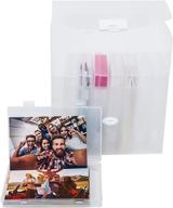 📦 480-photo extra large storage box set - organizers with 8 inner cases, clear plastic craft keeper for 4"x6" photos, cards, pens, stickers & stamps - portable with handle logo