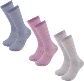 img 4 attached to 🧦 DG Hill 3-Pack of Kids' Thermal Merino Wool Socks – Ideal for Hiking, Moisture-Wicking Crew Style Wool Socks