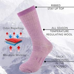 img 3 attached to 🧦 DG Hill 3-Pack of Kids' Thermal Merino Wool Socks – Ideal for Hiking, Moisture-Wicking Crew Style Wool Socks