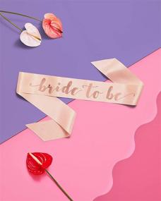 img 2 attached to 👰 Xo, Fetti Rose Gold Bachelorette Party Sash – Perfect Bride To Be Accessory, Stylish Bachelorette Party Decorations and Gift