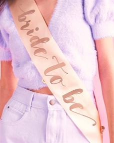 img 1 attached to 👰 Xo, Fetti Rose Gold Bachelorette Party Sash – Perfect Bride To Be Accessory, Stylish Bachelorette Party Decorations and Gift