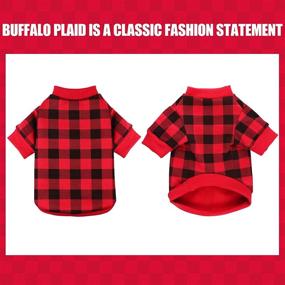 img 1 attached to 🐾 Cozy Buffalo Plaid Dog Fleece Sweater for Small Dogs - Soft and Warm Puppy Clothes for Girls & Boys